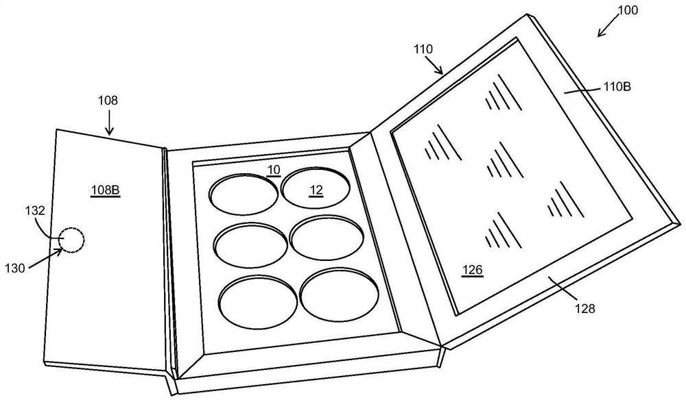 Flip-lid mirror cosmetic-product packaging and method of manufacture thereof