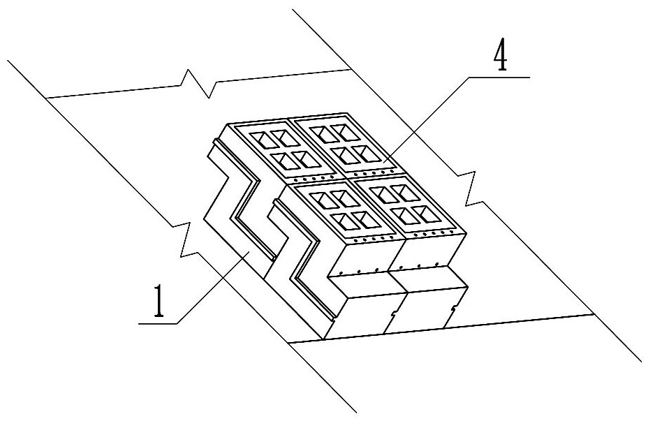 Construction method of box-type building block revetment capable of collecting rainwater