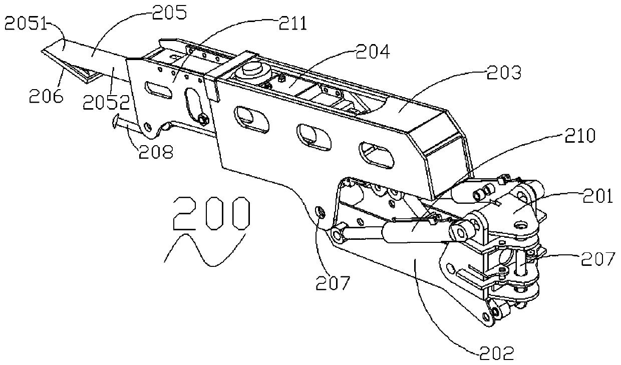 Crushing device for mining and mining machine