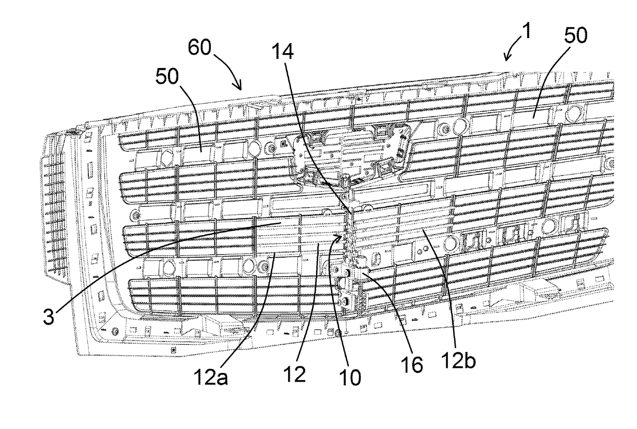 Active grille shutter