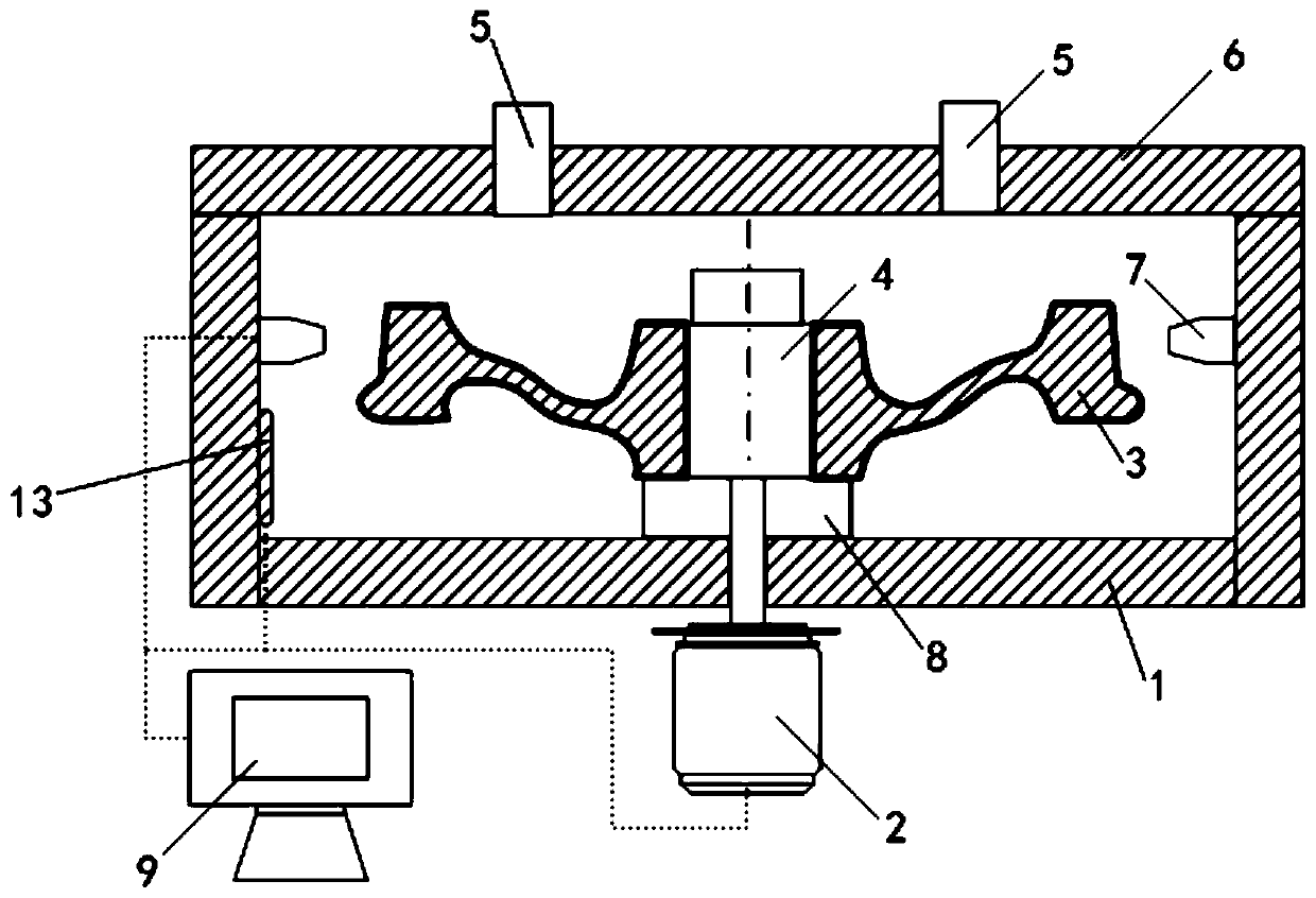 Train wheel cryogenic treatment device and treatment method