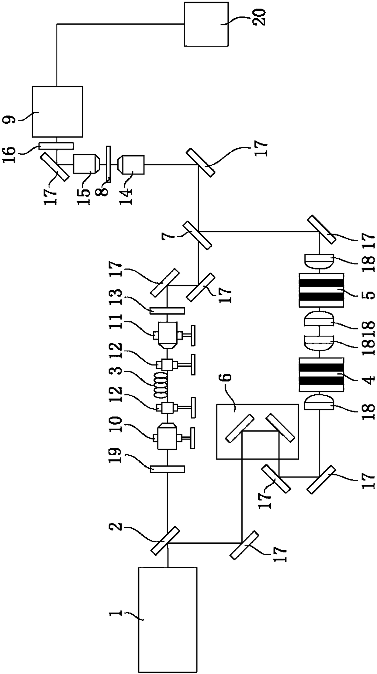 Coherent anti-Stokes Raman scattering microscopic imaging system and coherent anti-Stokes Raman scattering v imaging method