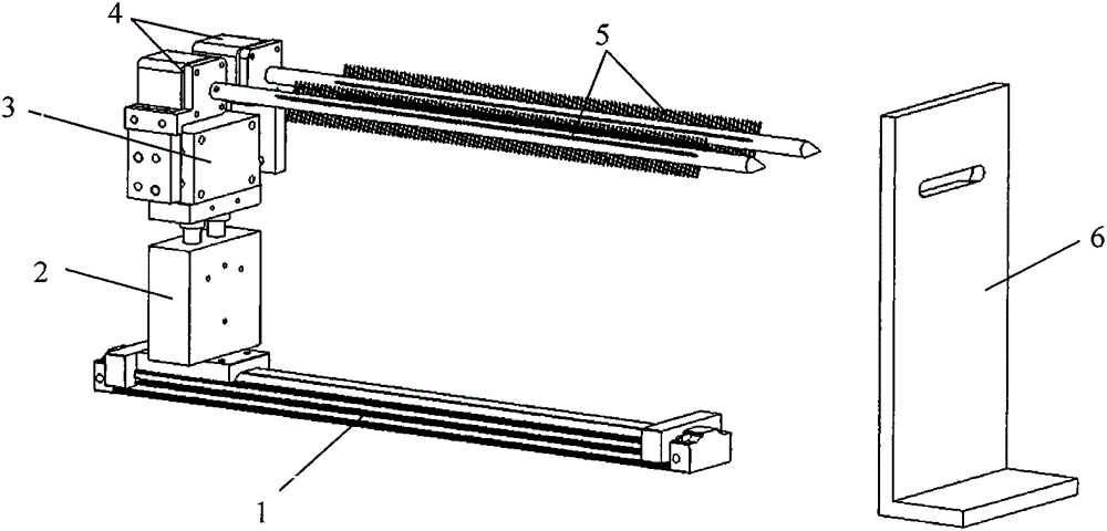 Double-rolling brush type seedling trimming mechanism configured on solanaceae automatic grafting machine