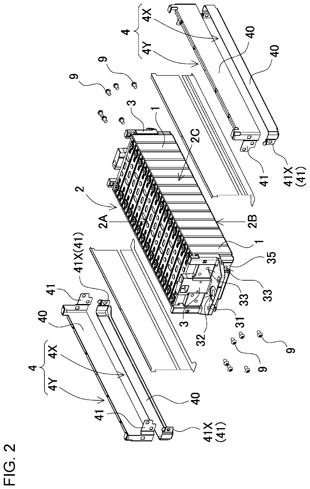 Power supply device and electric vehicle provided with power supply device