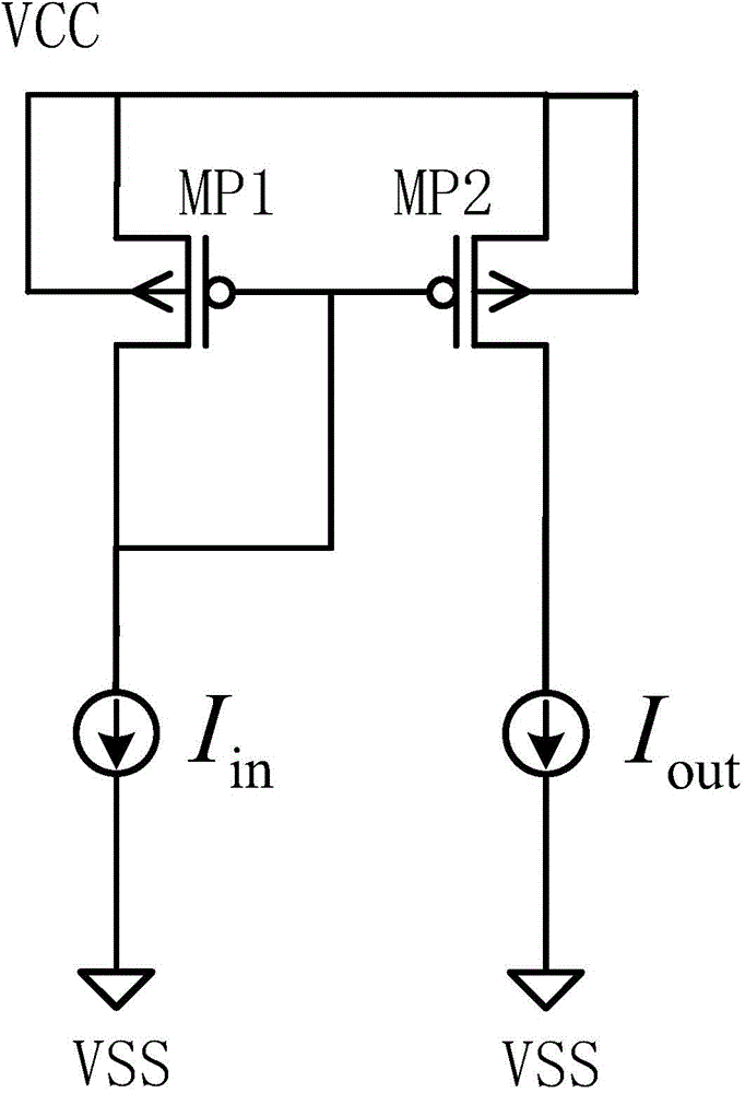 Current mirror for low supply voltage