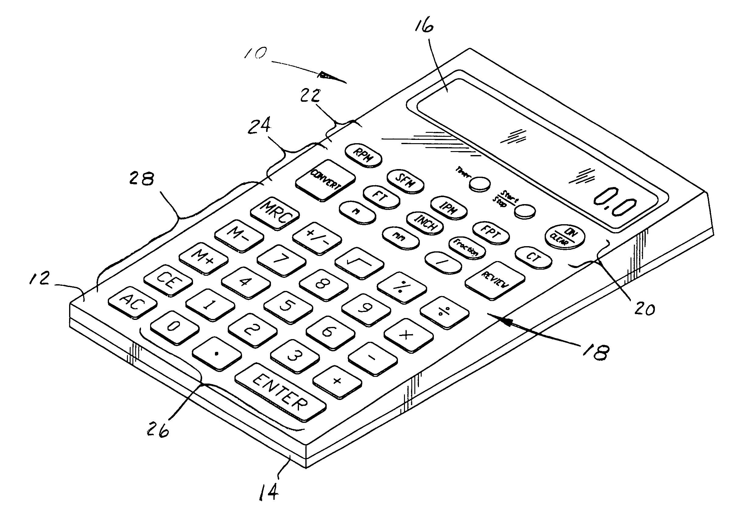 Machinist calculating apparatus