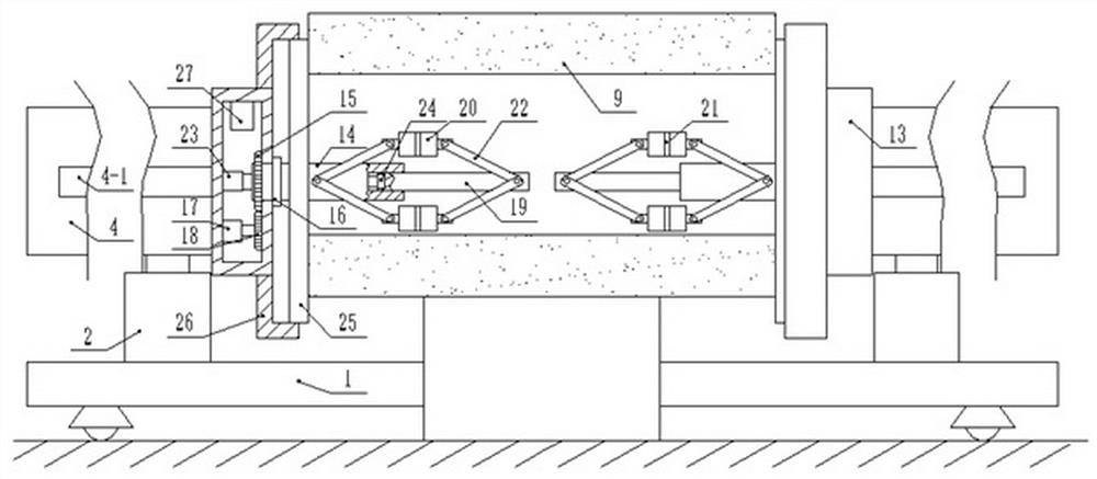 Hot rolled steel curled edge burr trimming and shoveling device