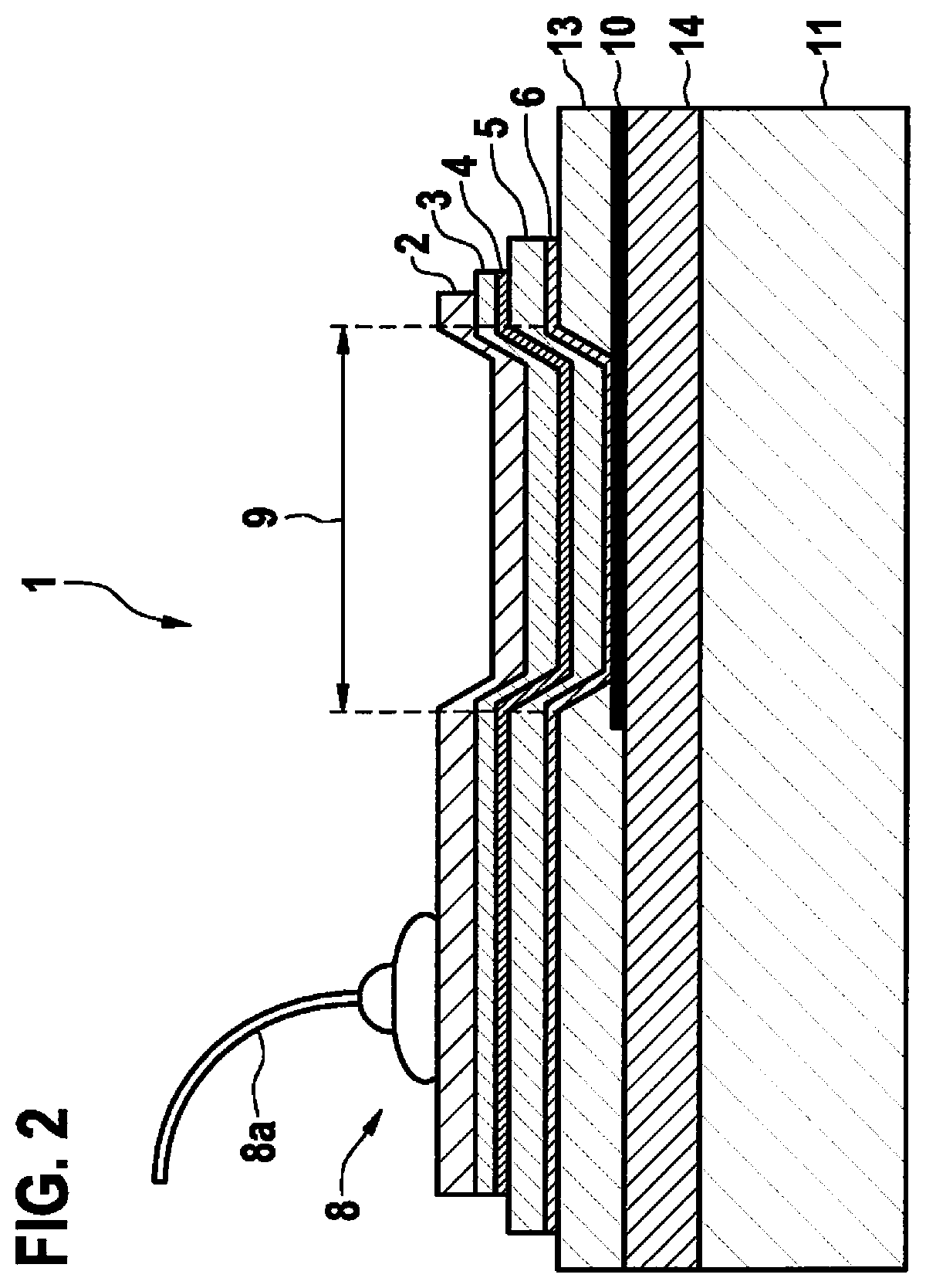 Bonding pad layer system, gas sensor and method for manufacturing a gas sensor