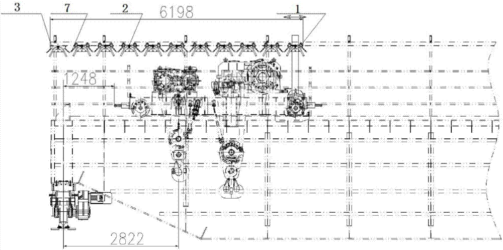 Novel rail-mounted festoon pulley system and mounting method thereof