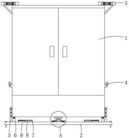 Novel pig farm power distribution cabinet installation device and using method thereof