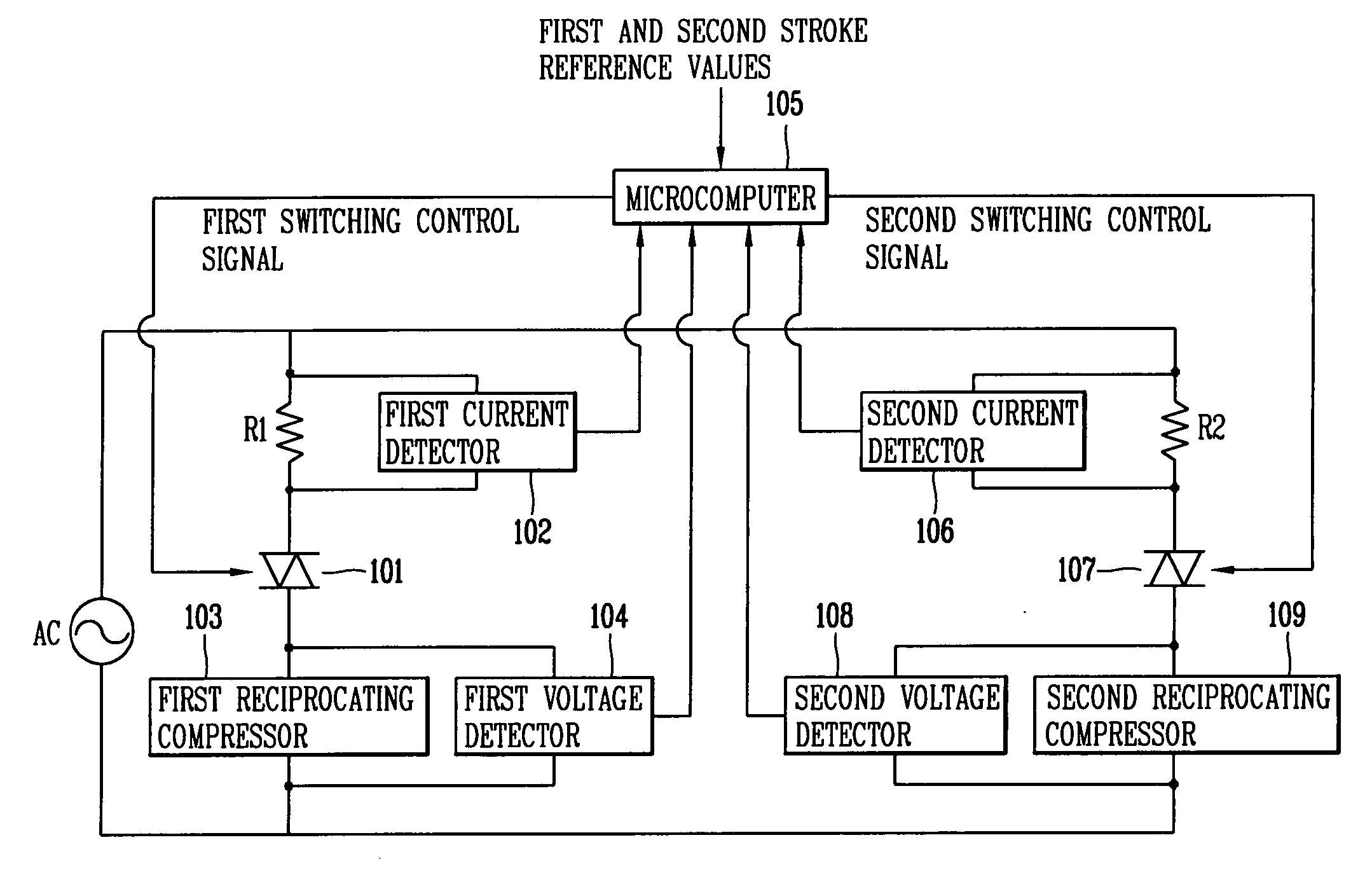 Apparatus for controlling operation of compressors