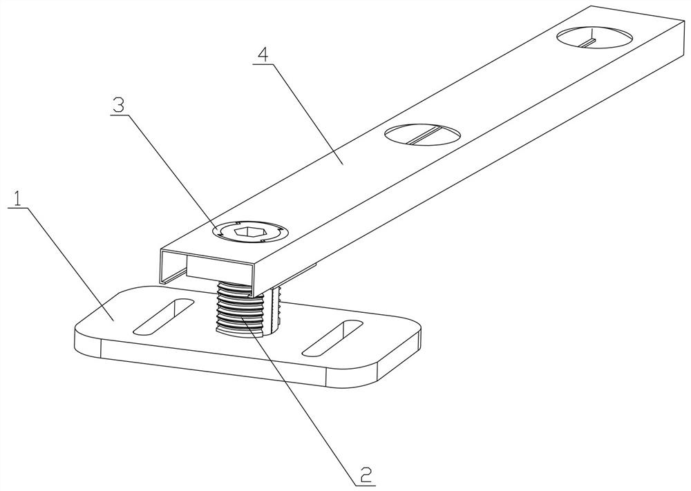 Split type leveling screw rod and using method