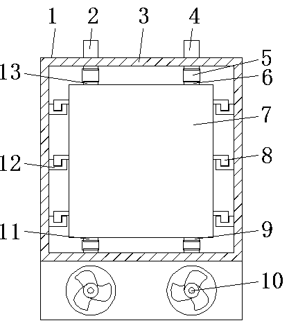 Noise-reduced wall fresh air ventilator