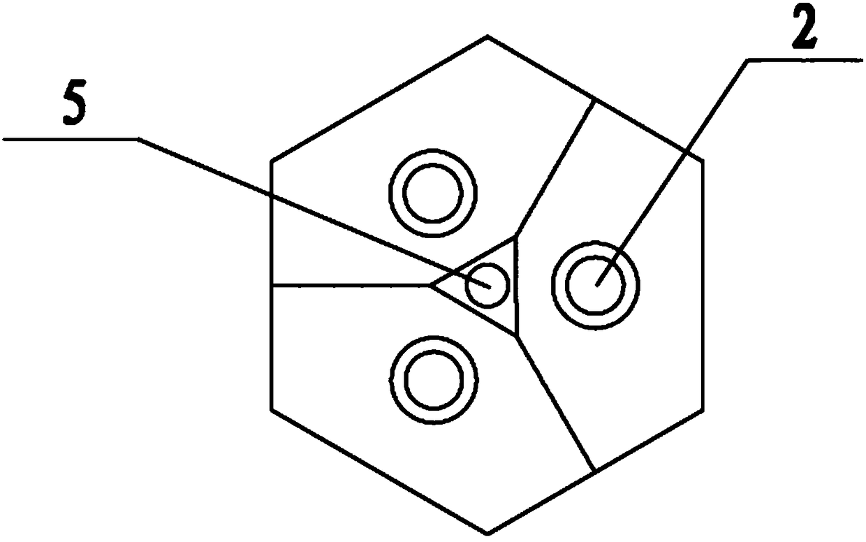 Three-dimensional (3D) printing nozzle module for plastic fibers with three-primary colors and two-selected colors