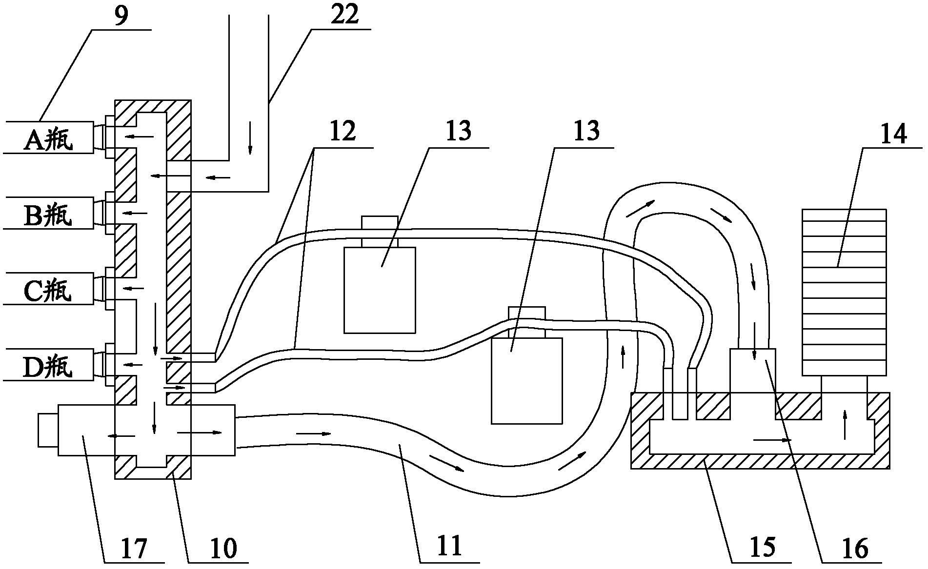 Pressure balance system of automatic ELISA (Enzyme-Linked Immunosorbent Assay) plate washer and automatic ELISA plate washer