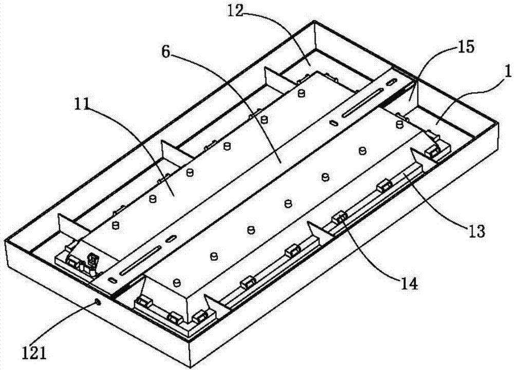 Strip-shaped balcony lamp