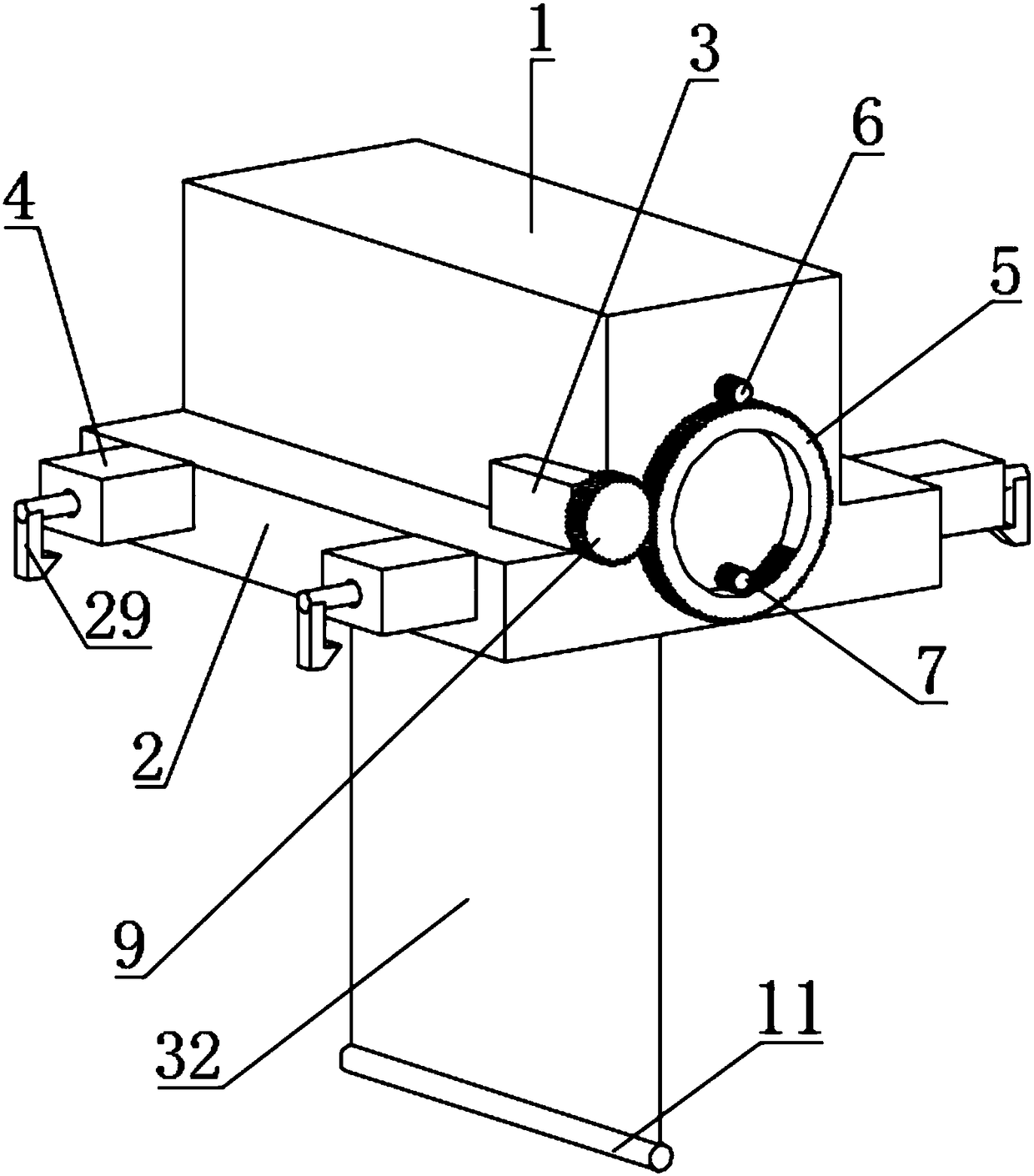 Hidden-type ceiling projection screen box