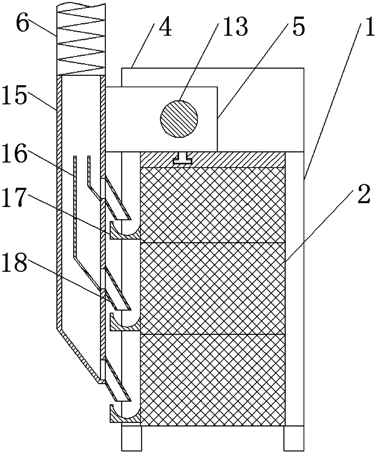 Feed supplying device for laying hen breeding