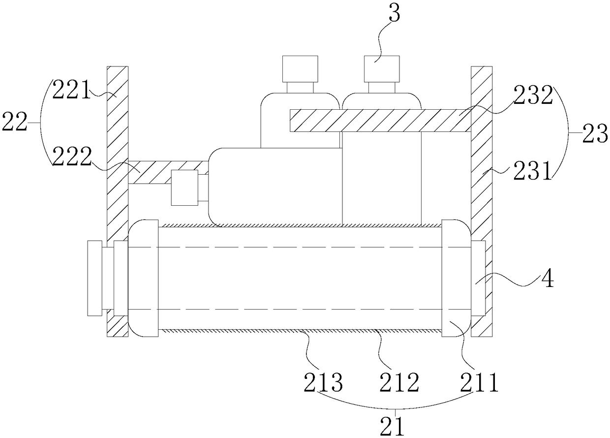 Buffering device for removal in inverted state used in conveying of glass-bottled milk production line