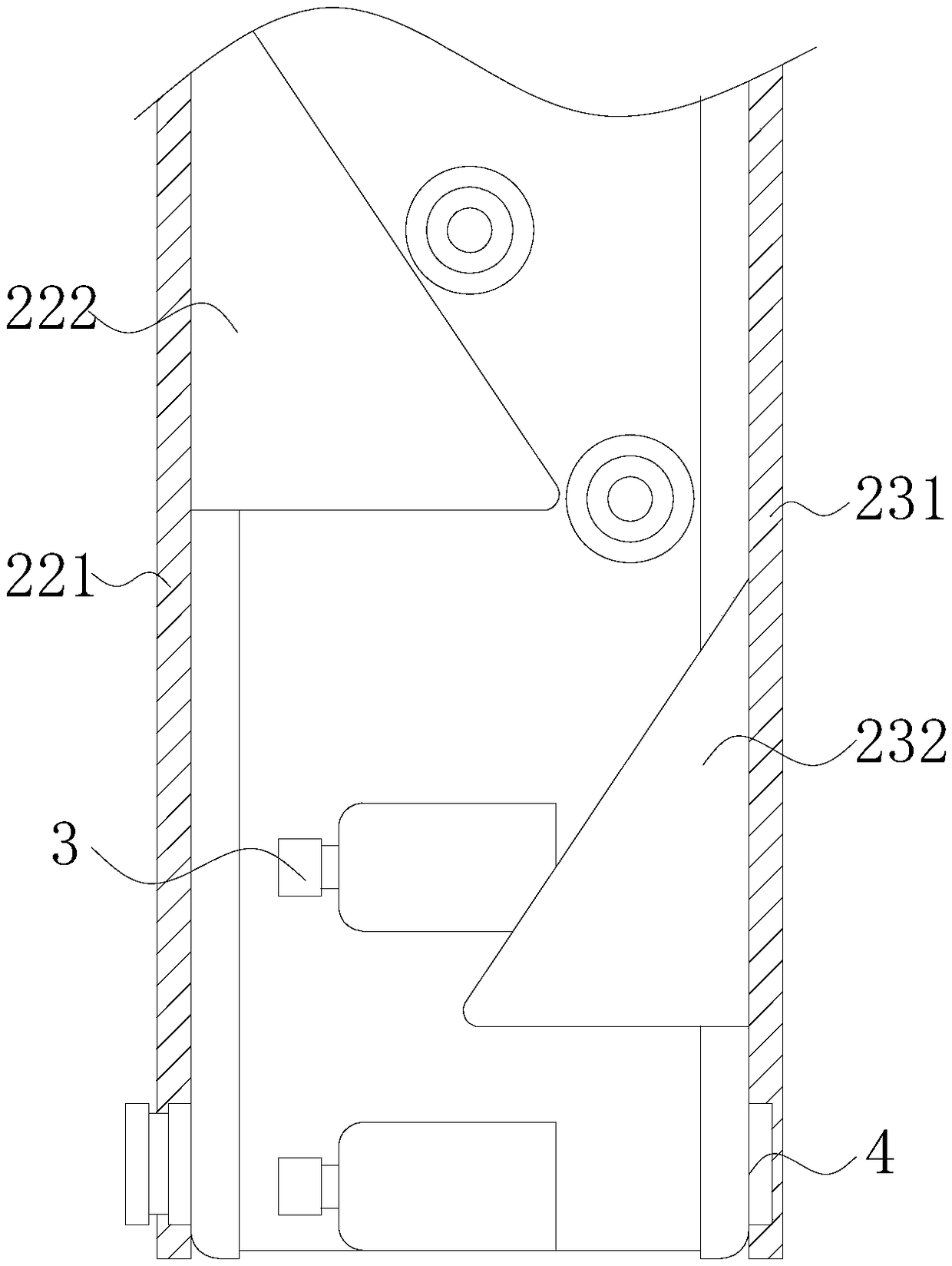 Buffering device for removal in inverted state used in conveying of glass-bottled milk production line