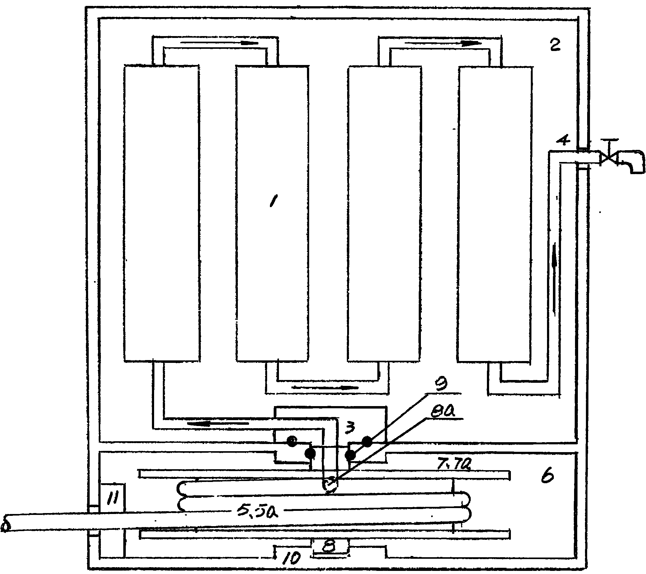 Method for collecting and releasing filtering hose of water purifier