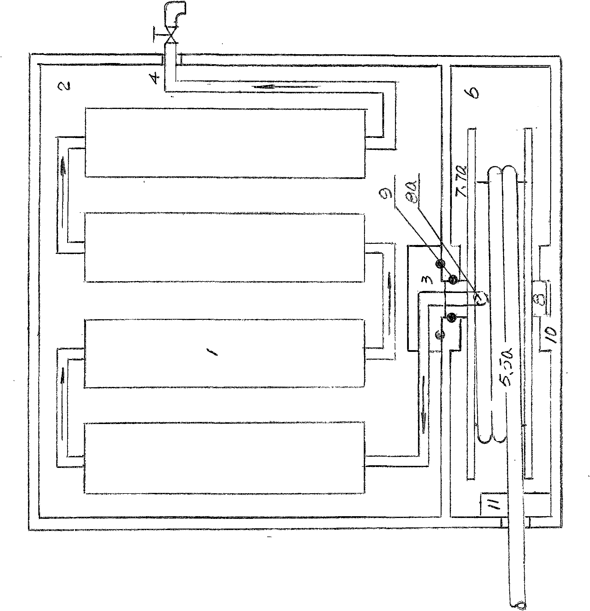 Method for collecting and releasing filtering hose of water purifier