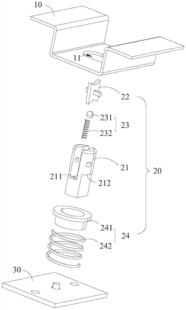 Connecting structure and television wall provided with connecting structure