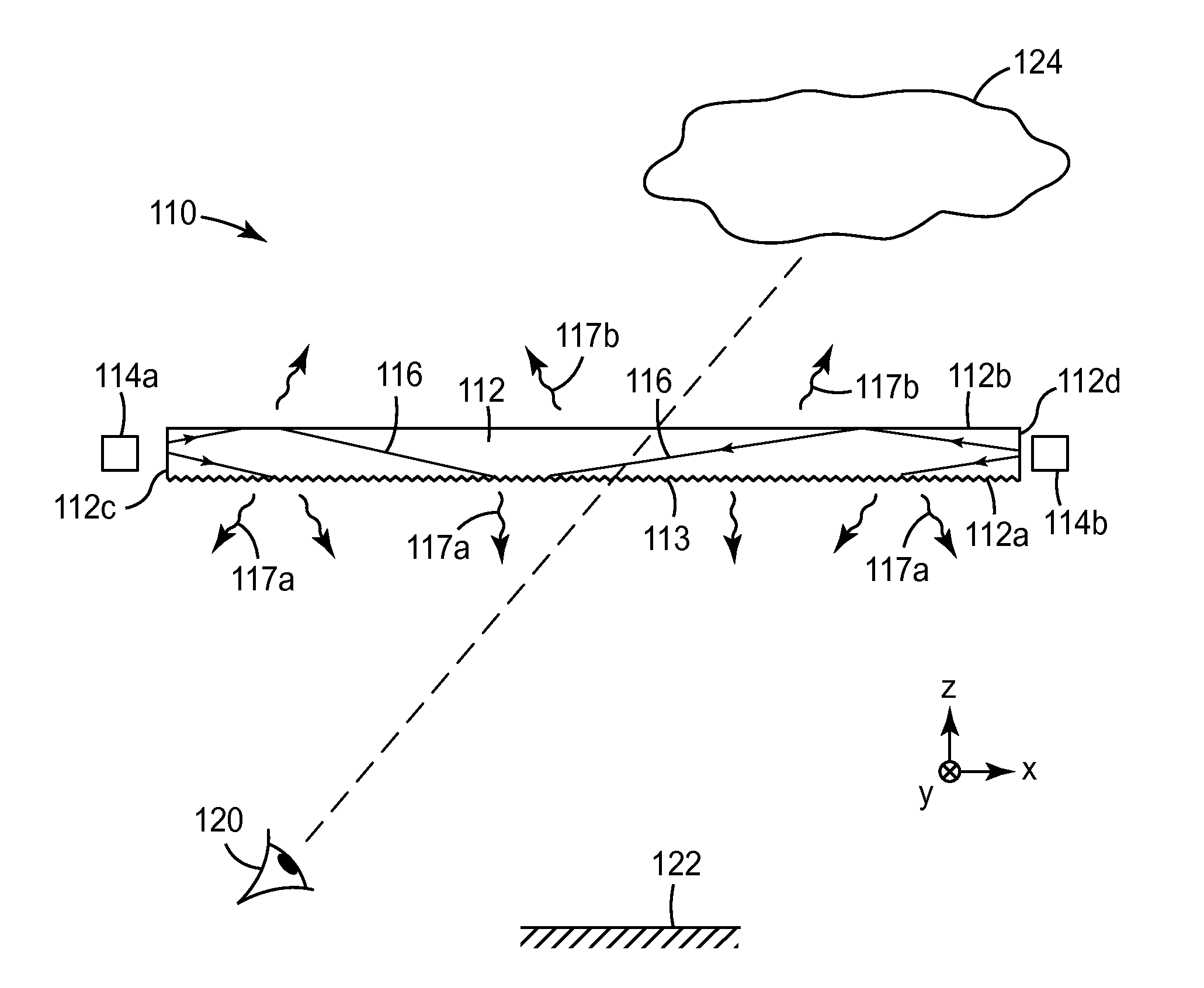 Lighting devices with patterned printing of diffractive extraction features