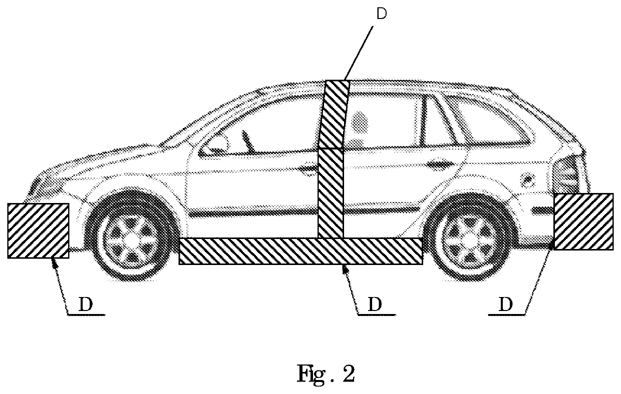 Automobile Collision Impact Reducer with Spring,  Plate and Cushioning materials