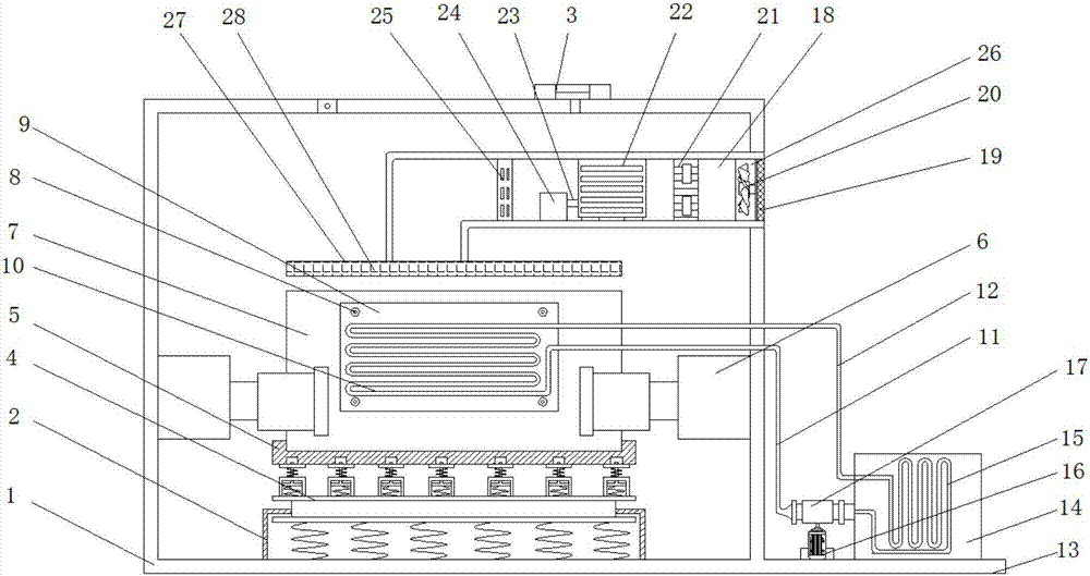 Automobile battery fixing device