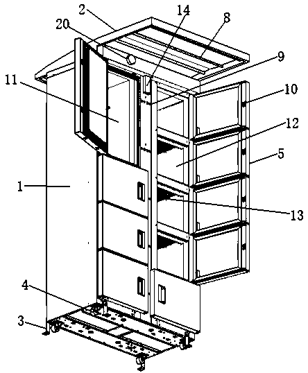 Shared fresh food cabinet