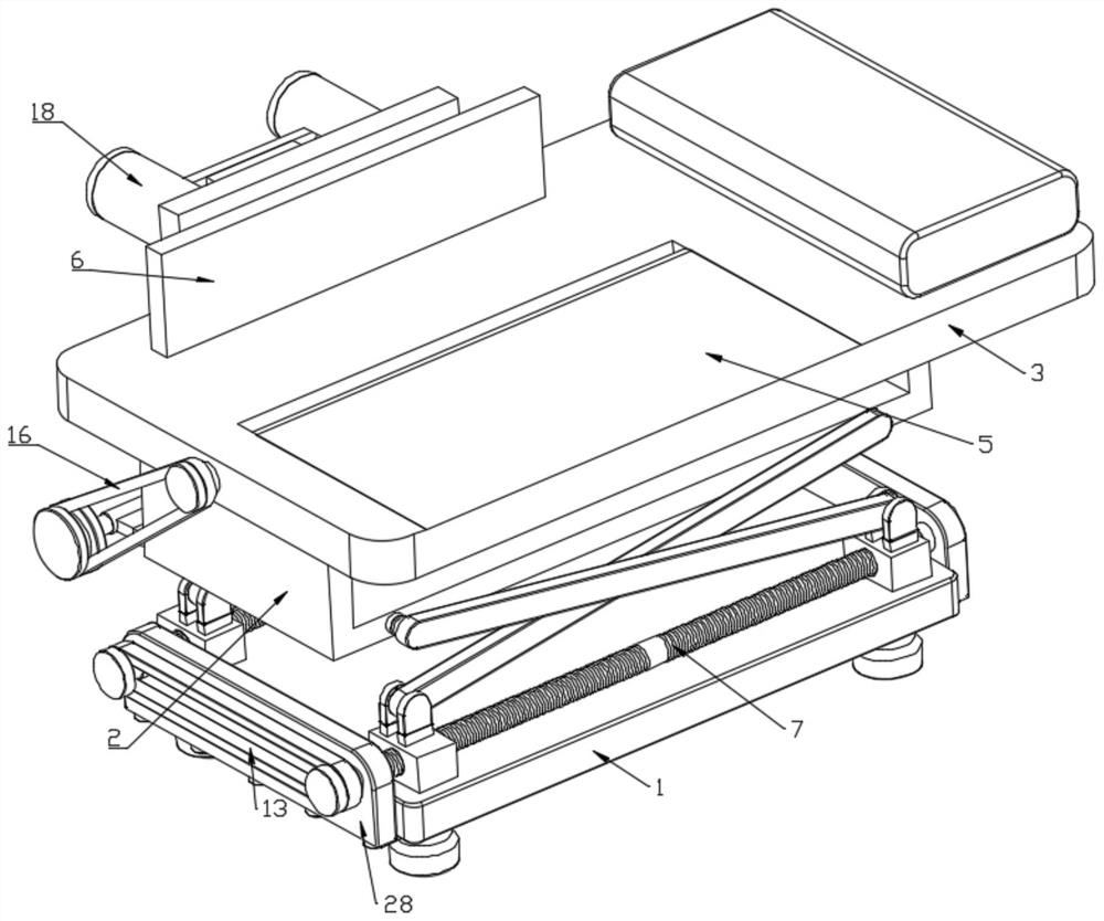 Posture adjusting and positioning device for gastric lavage of ICU acute poisoning patient