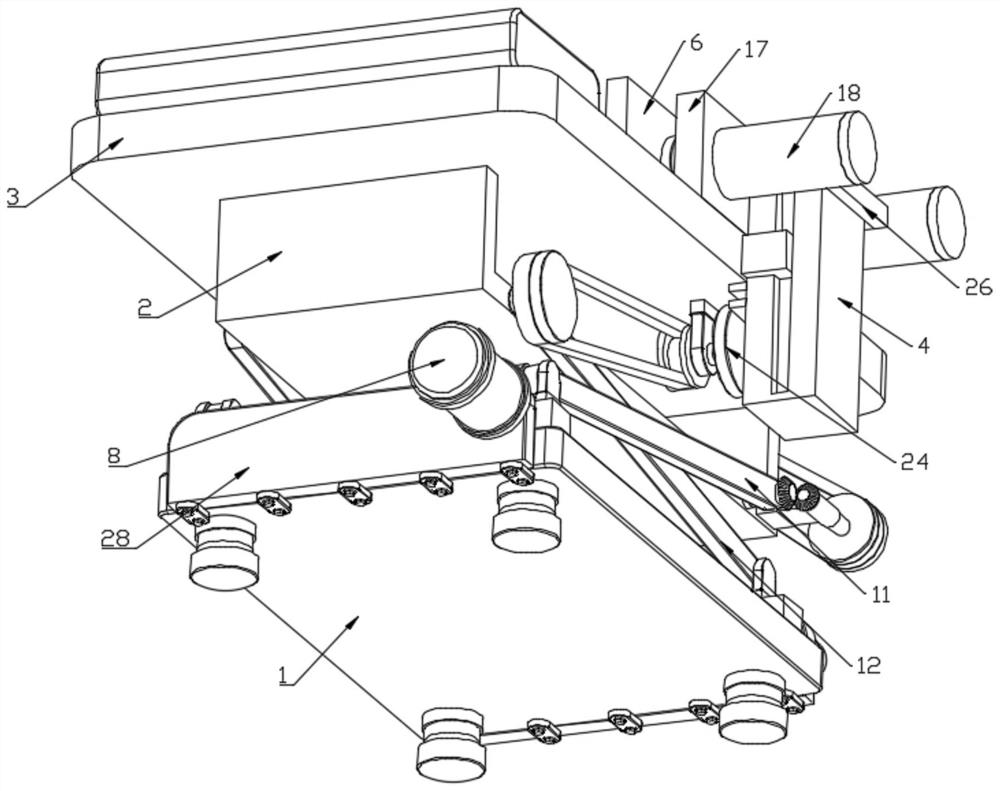 Posture adjusting and positioning device for gastric lavage of ICU acute poisoning patient