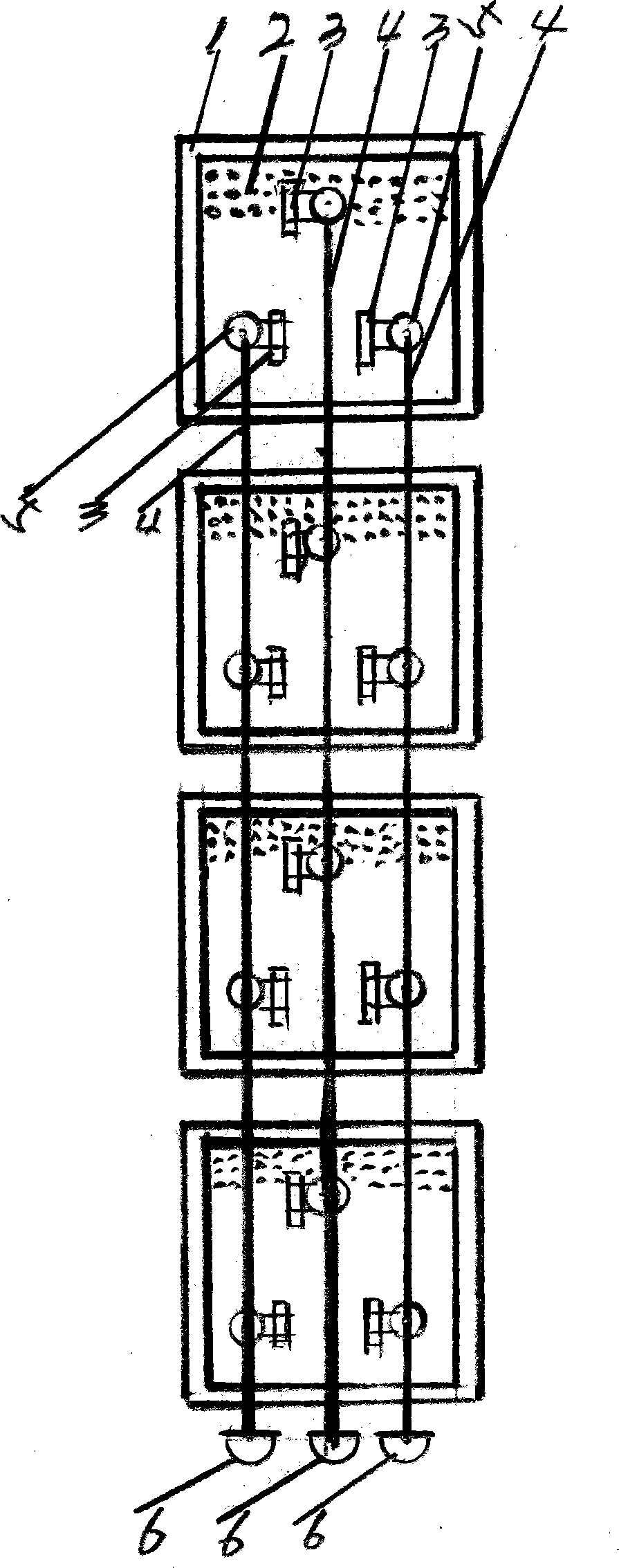 Square movable flower-vegetable multilayer cultivation device