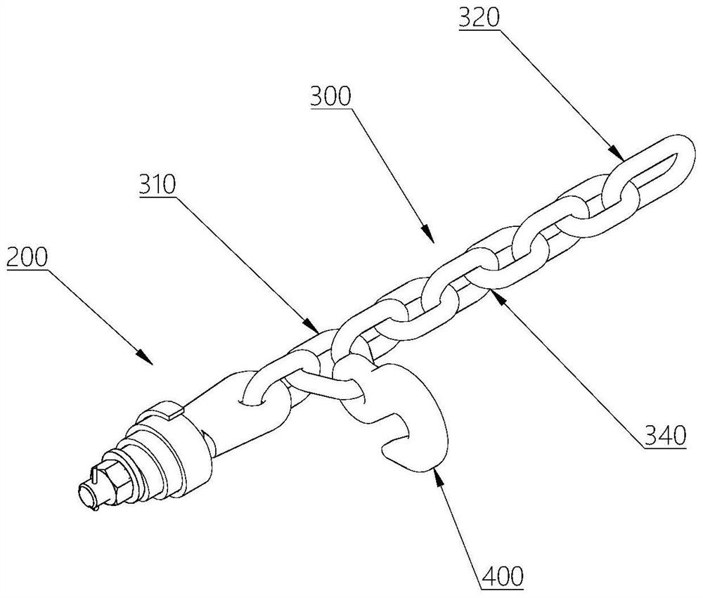 Wagon emergency connecting device and mounting structure thereof