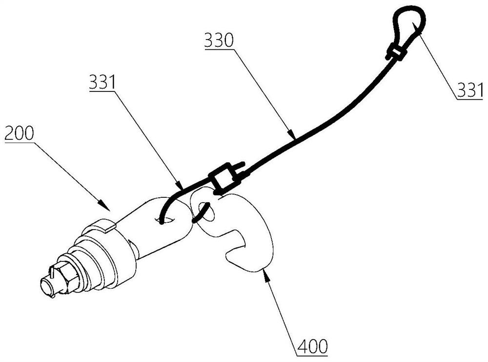 Wagon emergency connecting device and mounting structure thereof