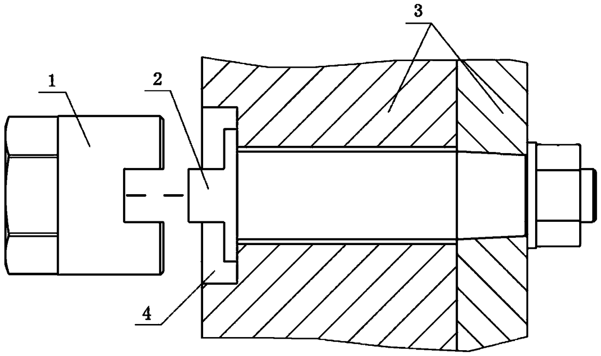 Coupling pin disassembling tool for engine test bed