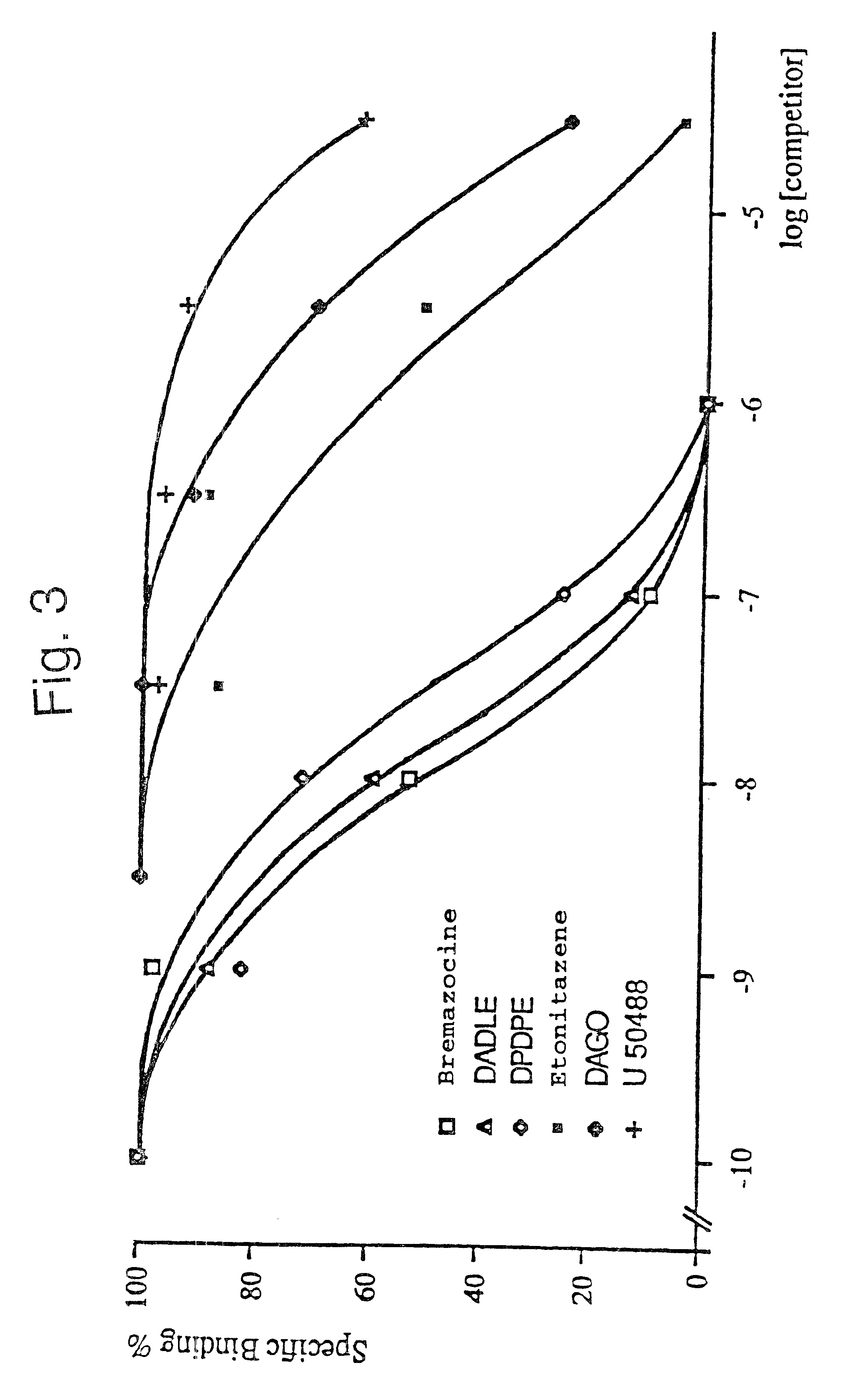 Polypeptides having opioid receptor activity, nucleic acids coding therefor and uses thereof