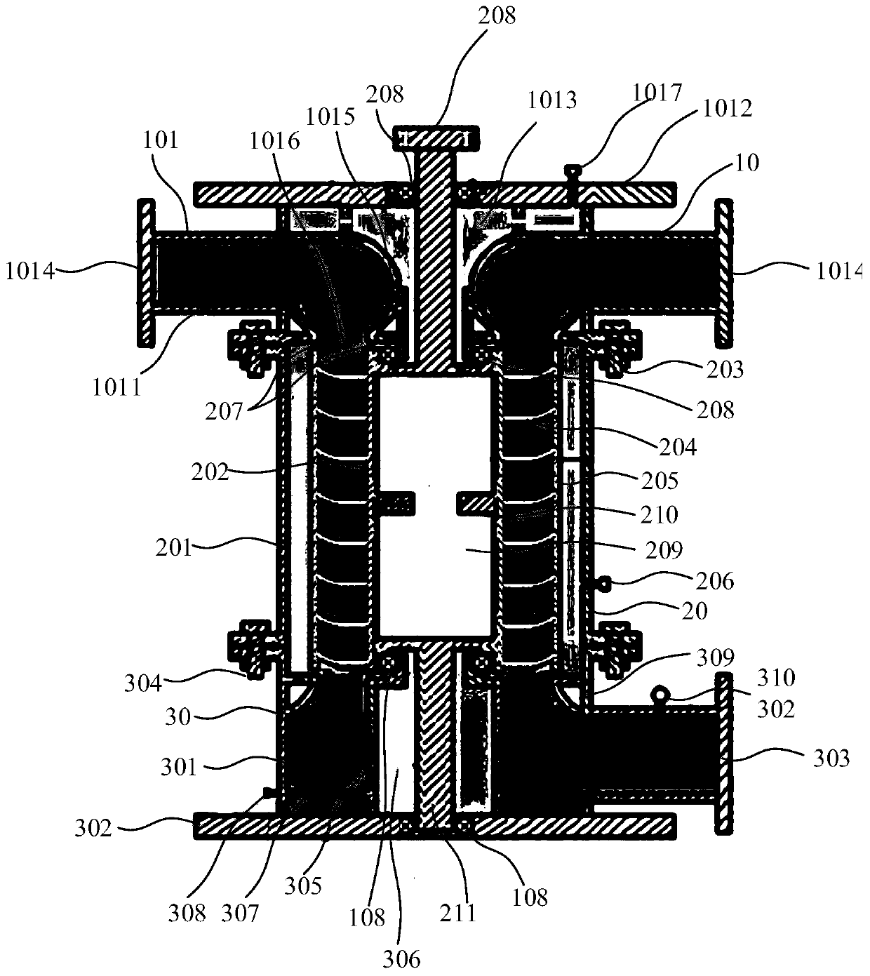 Spiral fan pressure energy water turbine and active linear matrix hydropower station