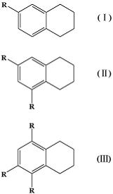 Preparation method and application of alkyl tetrahydronaphthalene