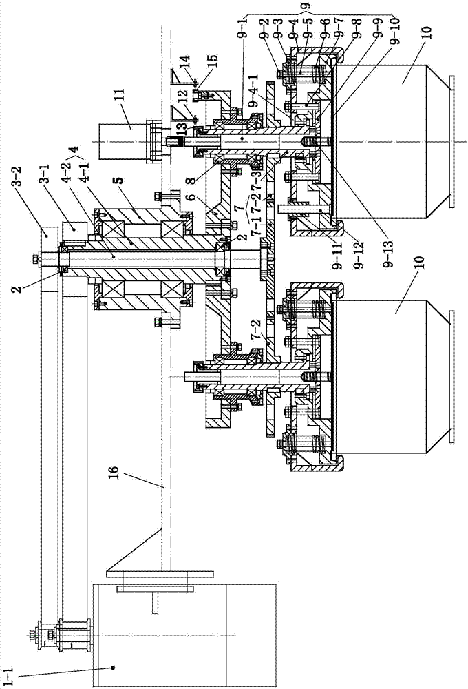 Planetary transmission device of coating machine