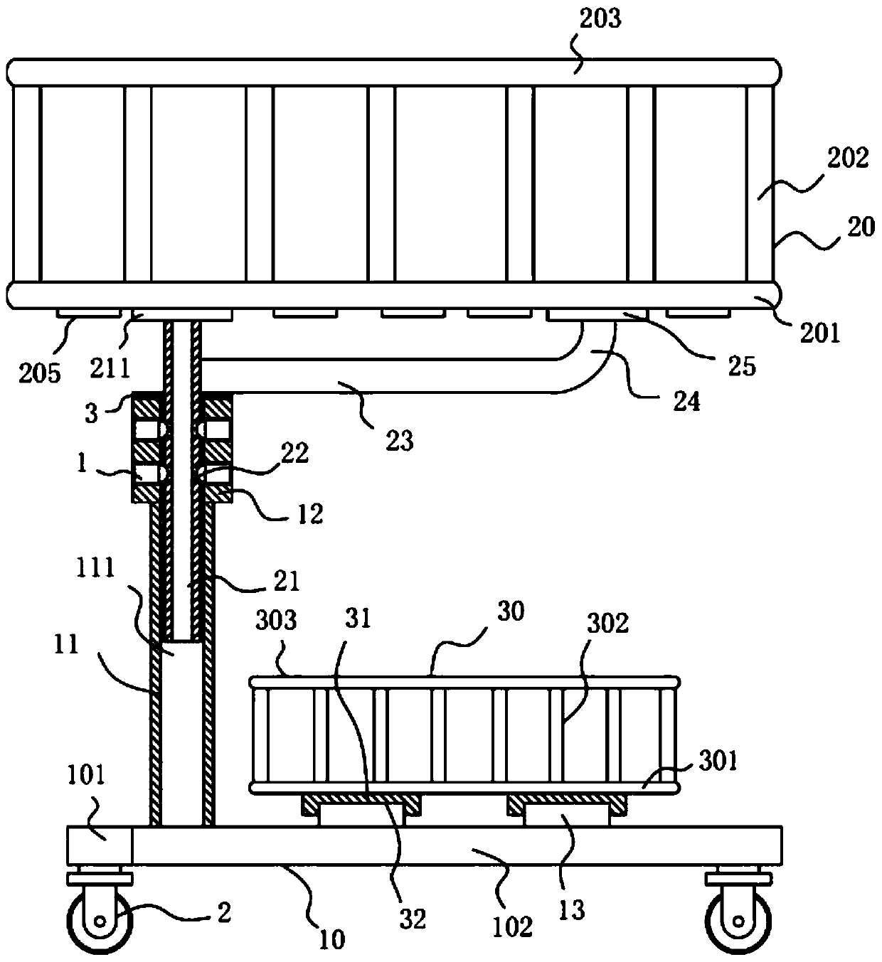 Medical plug-in type baby carriage