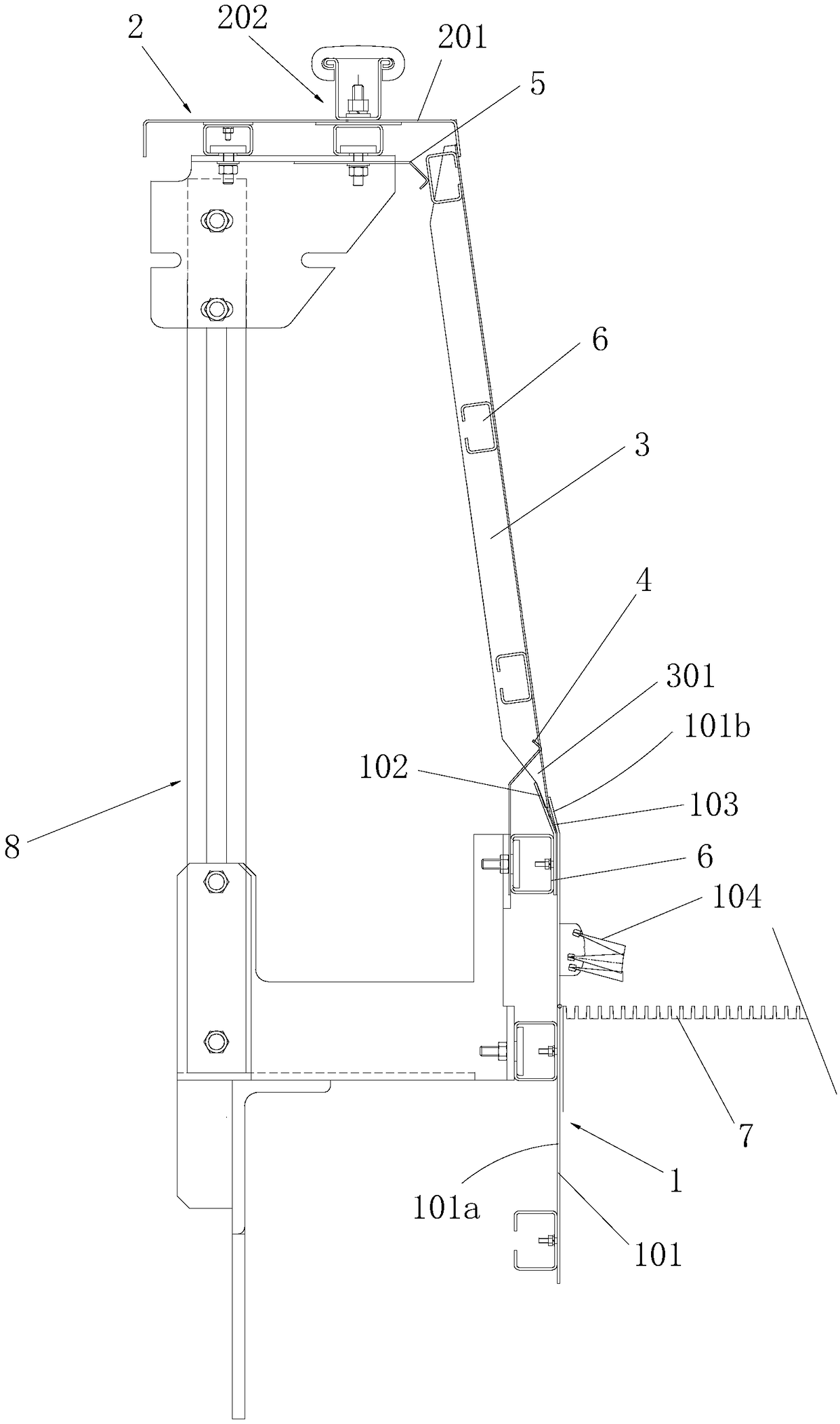 Guardrail device of escalator