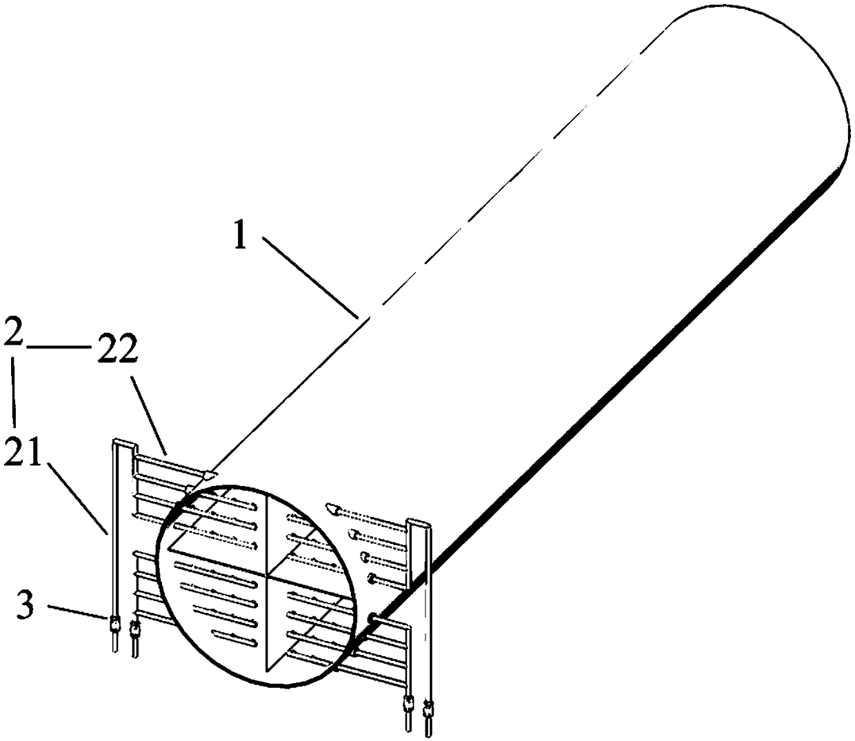 Zoning oxidation ozone distributor, and arrangement mode and applications thereof