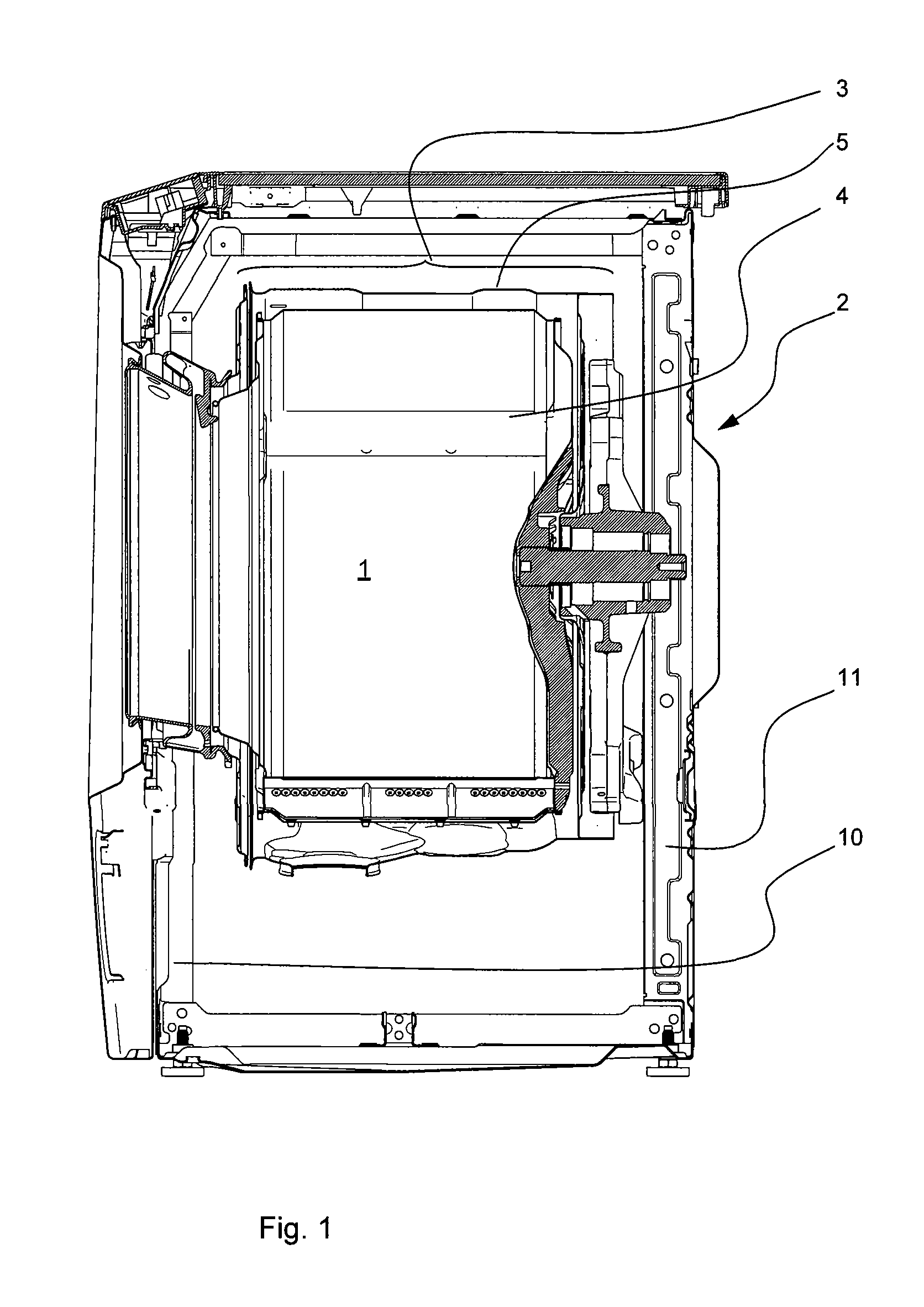 Washing machine including a shipping protection arrangement