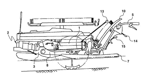 Interplant speed changing device of hand-held rice transplanter