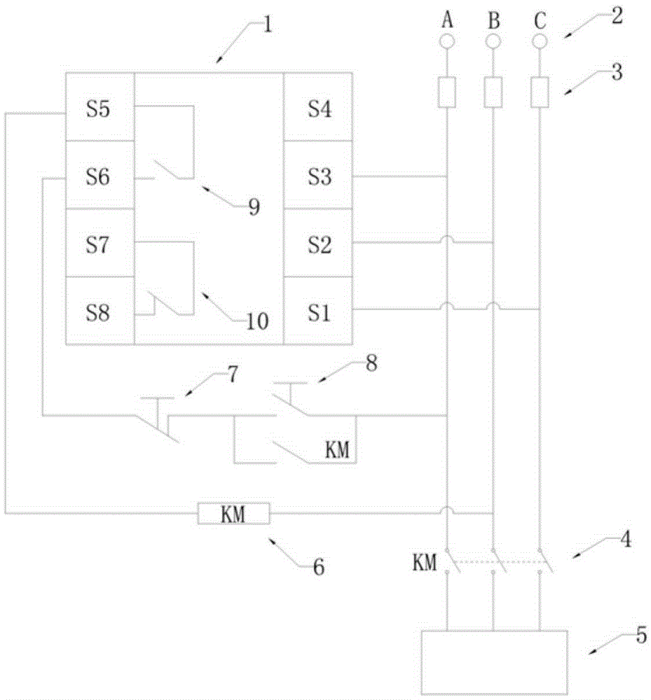 Energy-saving phase sequence protector and protection method