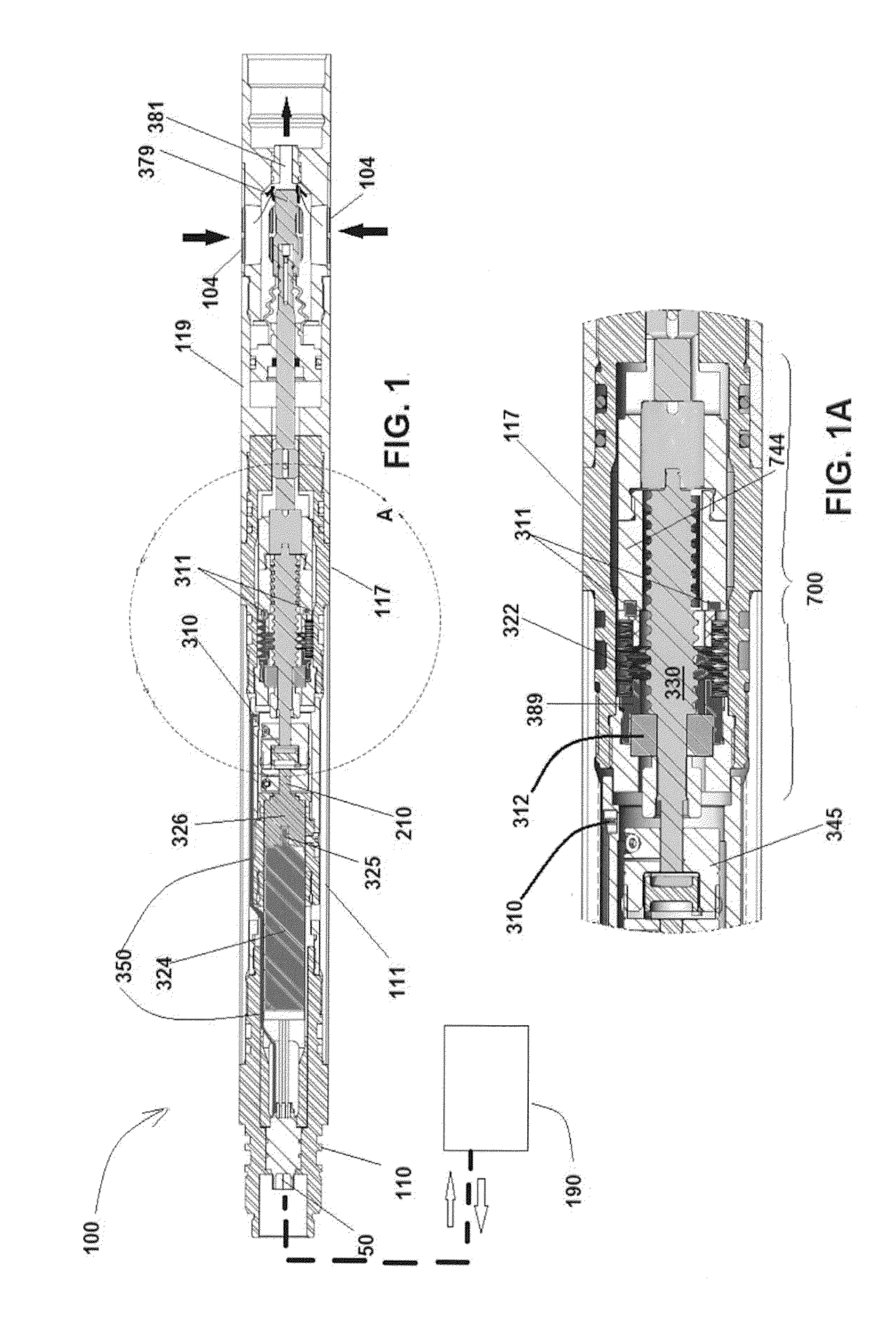 Mud pulser with poppet valve, having linear displacement determination means