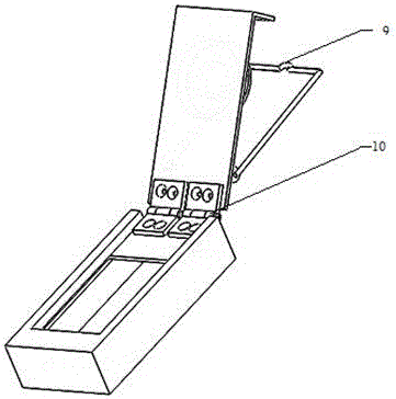 Earphone cable and mobile phone holder integrated box