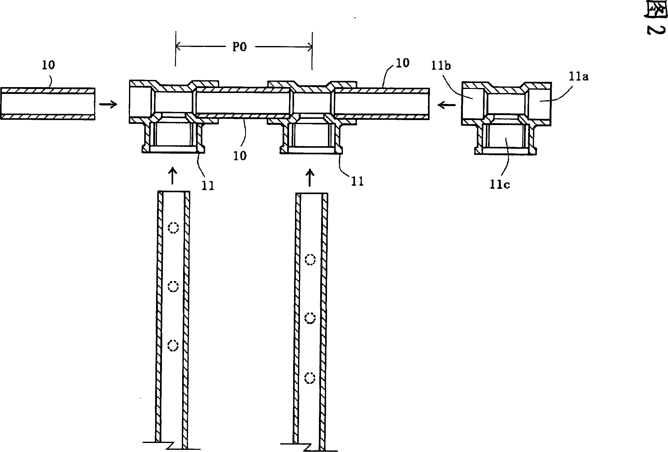 Chemical abrasive device and glass substrate